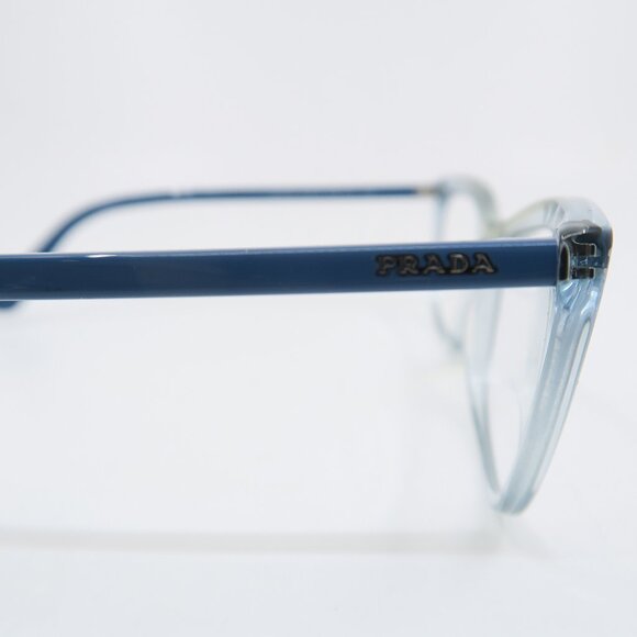 Prada VPR 10V 325-1O1 54mm Clear Blue/Blue Rectangle New Women's Eyeglasses. - Picture 6 of 10